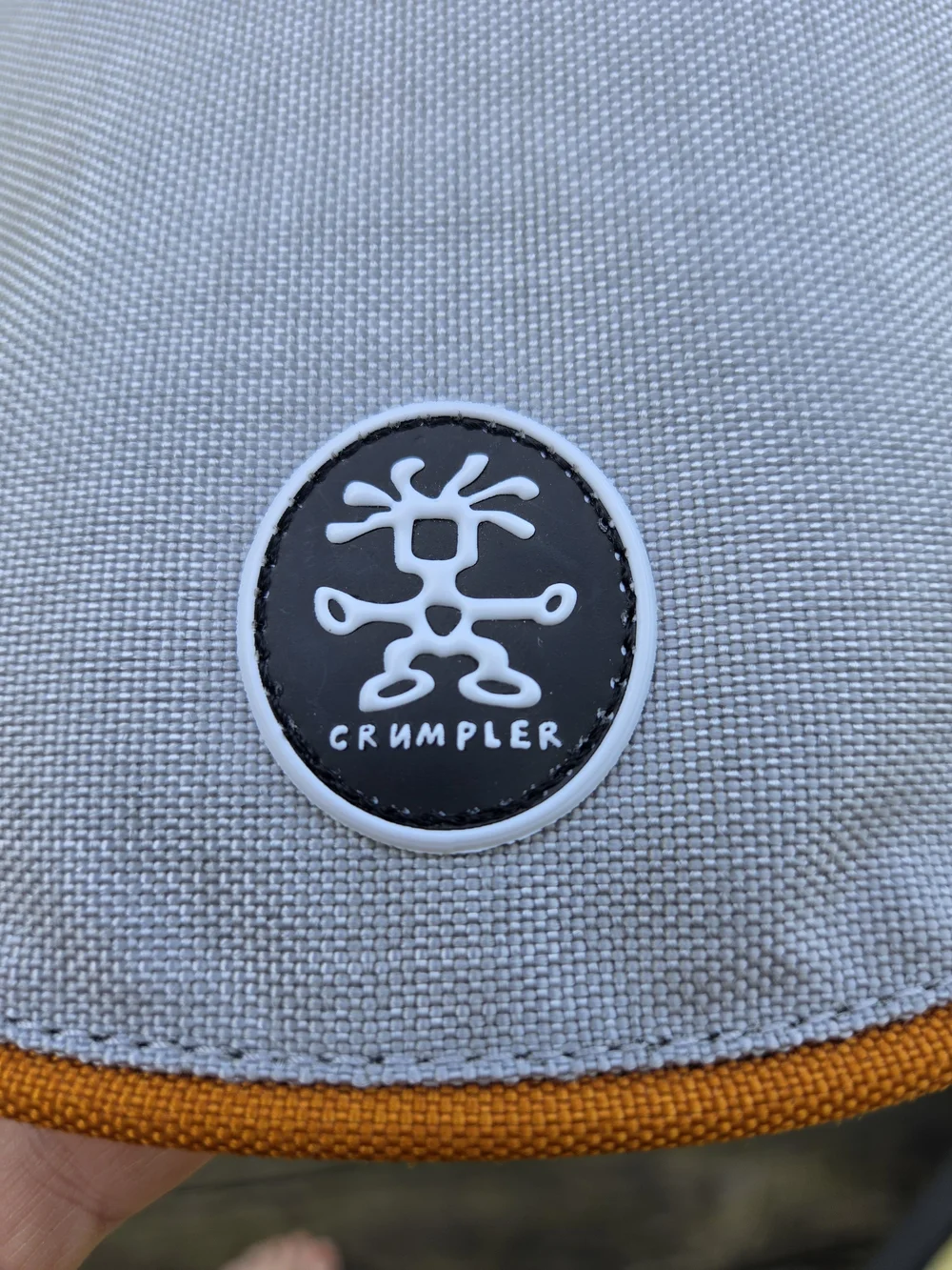 Gray & Orange Crumpler Aggott Crossbody Bag